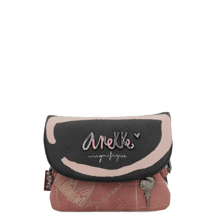 Porte-monnaie Compact Anekke Mademoiselle - Multicolor Marron Foncé, Plusieurs Compartiments Pour Cartes, Billets, Pièces