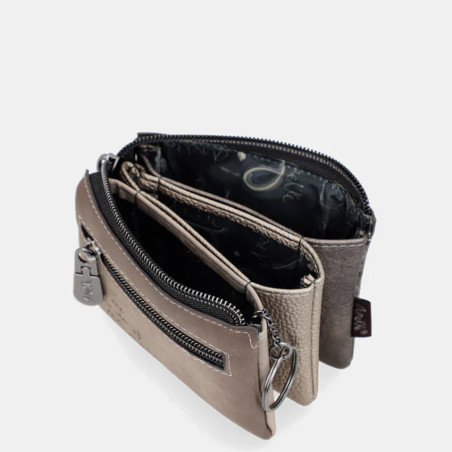 Anekke Manifesto 3-Compartment Wallet Taupe