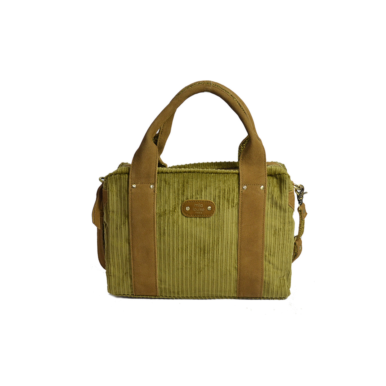 Mila Louise Mapa VFR1 Sac Business 2 Compartiments Velours Ocre