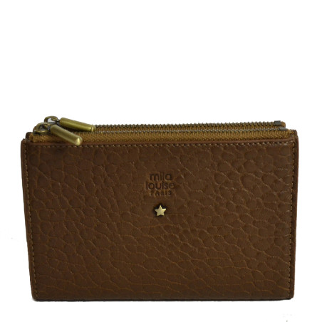 Mila Louise Sila E Small Companion Bubble Leather Ochre