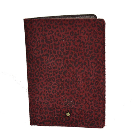 Mila Louise Oru PA Card Holder and Passport Purse Leopard Purple