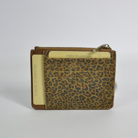 Mila Louise Rolae PA Wallet and Cards Leopard Ochre
