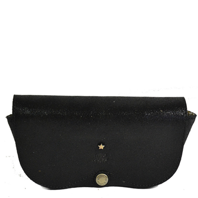Mila Louise Glasses Case Ossip X Glittered Leather Black