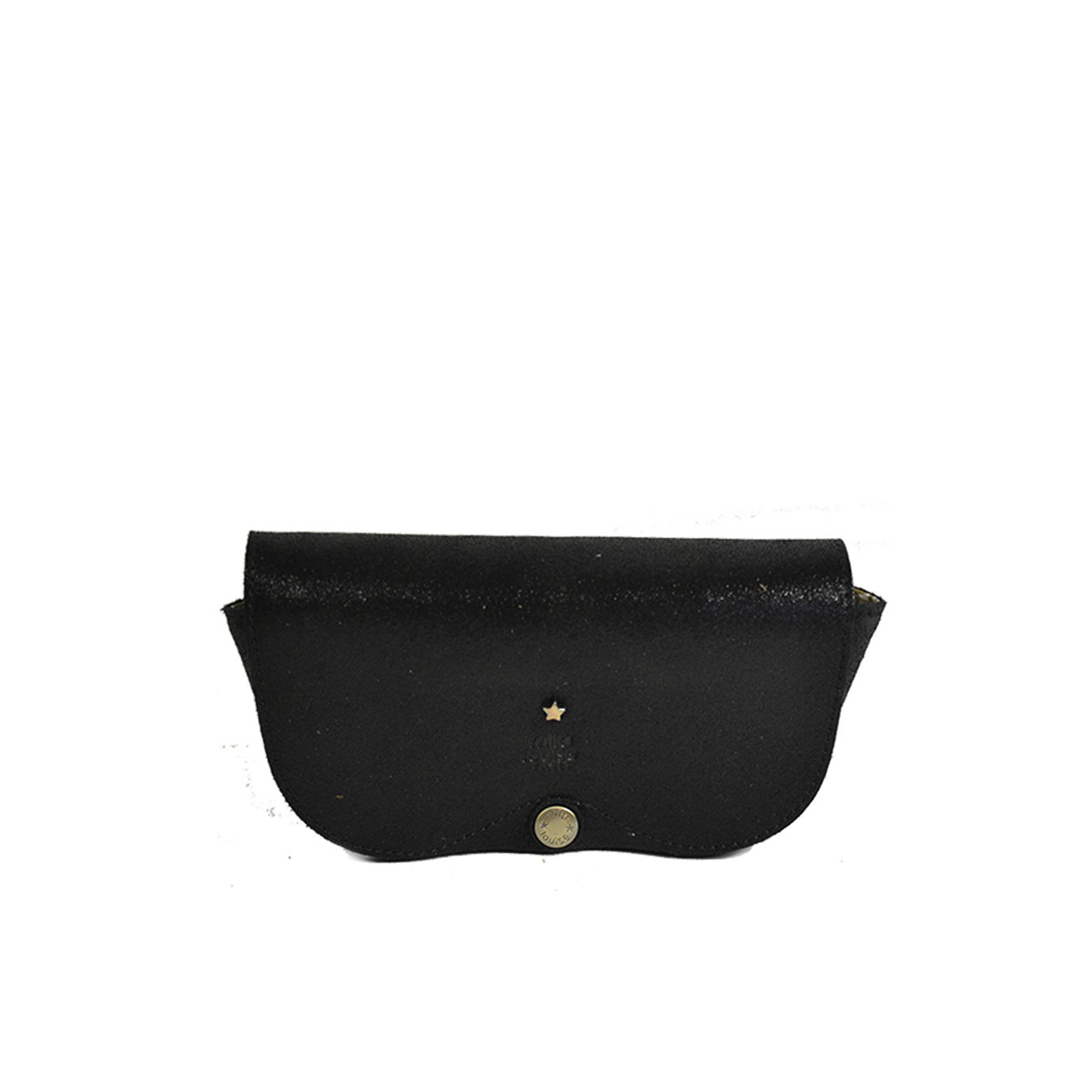 Mila Louise Etui a Lunettes Ossip X Cuir Pailleté Noir
