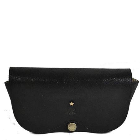 Mila Louise Glasses Case Ossip X Glittered Leather Black