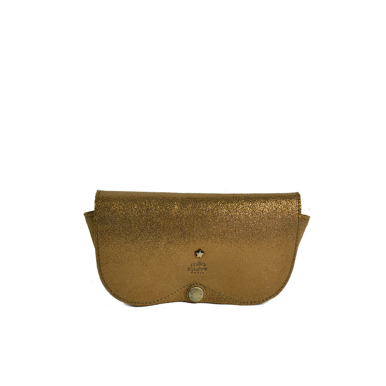 Mila Louise Glasses Case Ossip X Glittered Leather Ochre