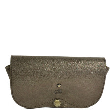 Mila Louise Glasses Case Ossip X Glittered Leather Smoked Khaki