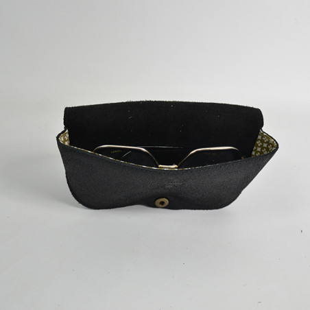 Mila Louise Glasses Case Ossip X Glittered Leather Smoked Khaki