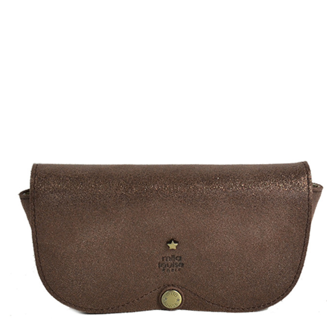 Mila Louise Eyeglass Case Ossip X Glittered Leather Auburn