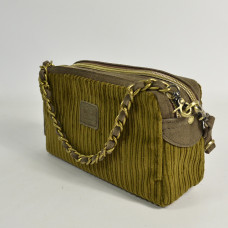 Mila Louise Mama XS VFR1 Petit Sac Trotteur Velours Fumé Kaki cote