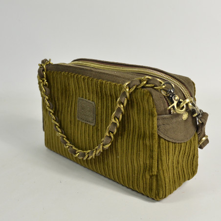 Mila Louise Mama XS VFR1 Small Trotter Bag Smoked Velvet Khaki