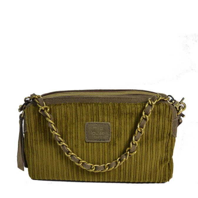 Mila Louise Mama XS VFR1 Small Trotter Bag Smoked Velvet Khaki