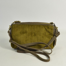Mila Louise Mama XS VFR1 Petit Sac Trotteur Velours Fumé Kaki dos