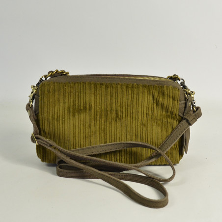 Mila Louise Mama XS VFR1 Small Trotter Bag Smoked Velvet Khaki