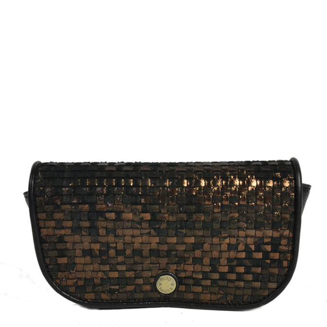 Mila Louise Etui a Lunettes Ossip W Tressé Noir Bronze