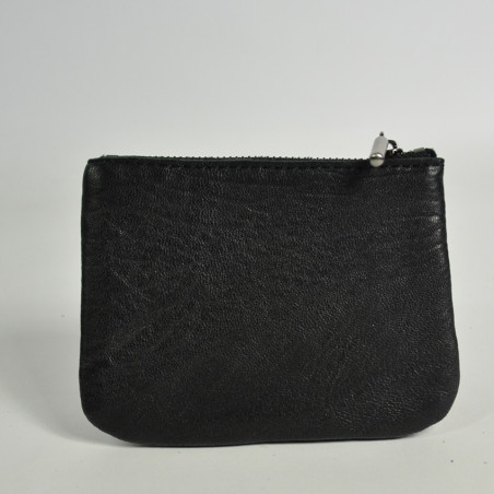 Mila Louise Briny XS W Petit Porte-Monnaie Cuir Tressé Noir Bronze