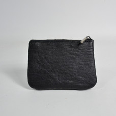Mila Louise Briny XS W Small Woven Leather Wallet Black Anthracite
