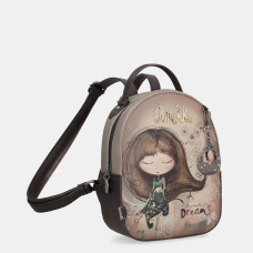 Anekke Real Small Organized Brown Backpack