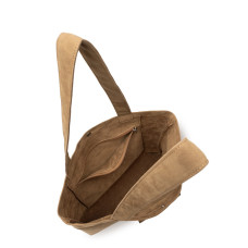 Lancaster Suede KBA Tote Bag 518-061 Camel