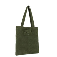 Lancaster Suede KBA Tote Bag 518-061 Khaki