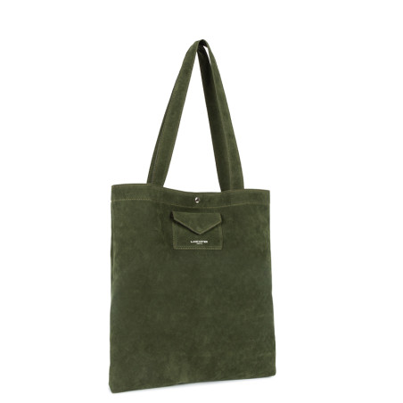 Lancaster Suede KBA Tote Bag 518-061 Khaki
