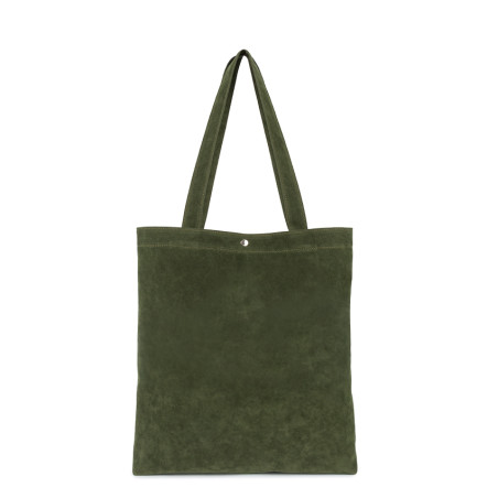 Lancaster Suede KBA Tote Bag 518-061 Khaki
