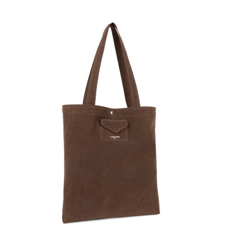 Lancaster Suede KBA Tote Bag 518-061 Brown