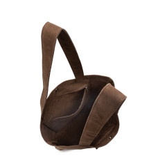 Lancaster Suedine KBA Tote Bag Marron ouvert