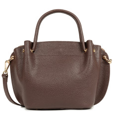 Lancaster Foulonne Double Handbag Louisa 470-18 Brown In Pale Gold