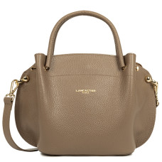 Lancaster Foulonne Double Handbag Louisa 470-18 Taupe In Or