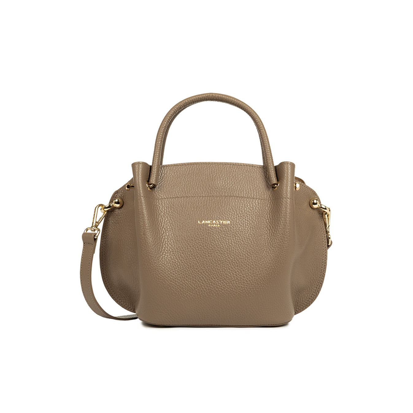 Lancaster Foulonne Double Handbag Louisa 470-18 Taupe In Or