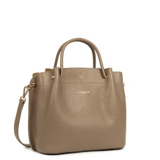 Lancaster Foulonne Double Grand Sac A Main Louisa 470-19 Taupe In Or
