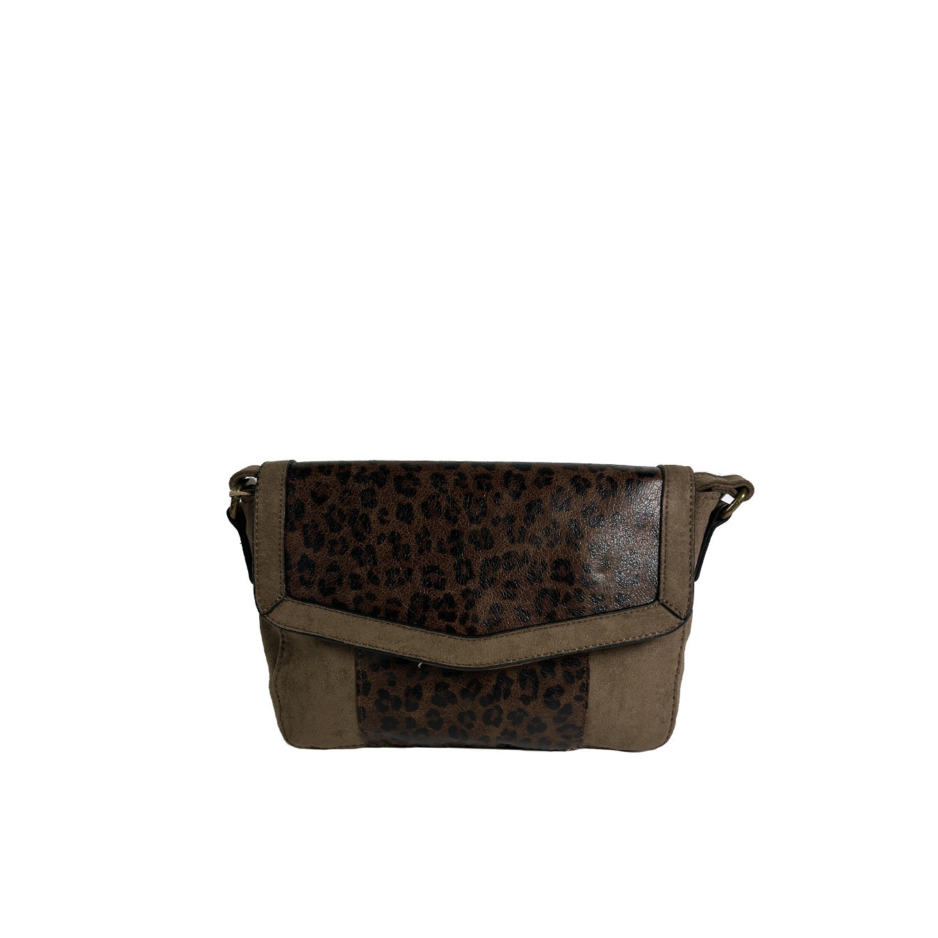 Farfouillette Crossbody Bag with Flap Leopard Taupe