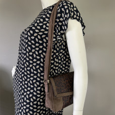 Farfouillette Crossbody Bag with Flap Leopard Taupe