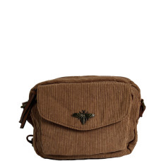 Farfouillette Crossbody Velvet Camel Bag