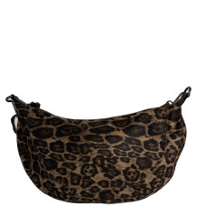 Leopard Taupe Banana Sling Bag