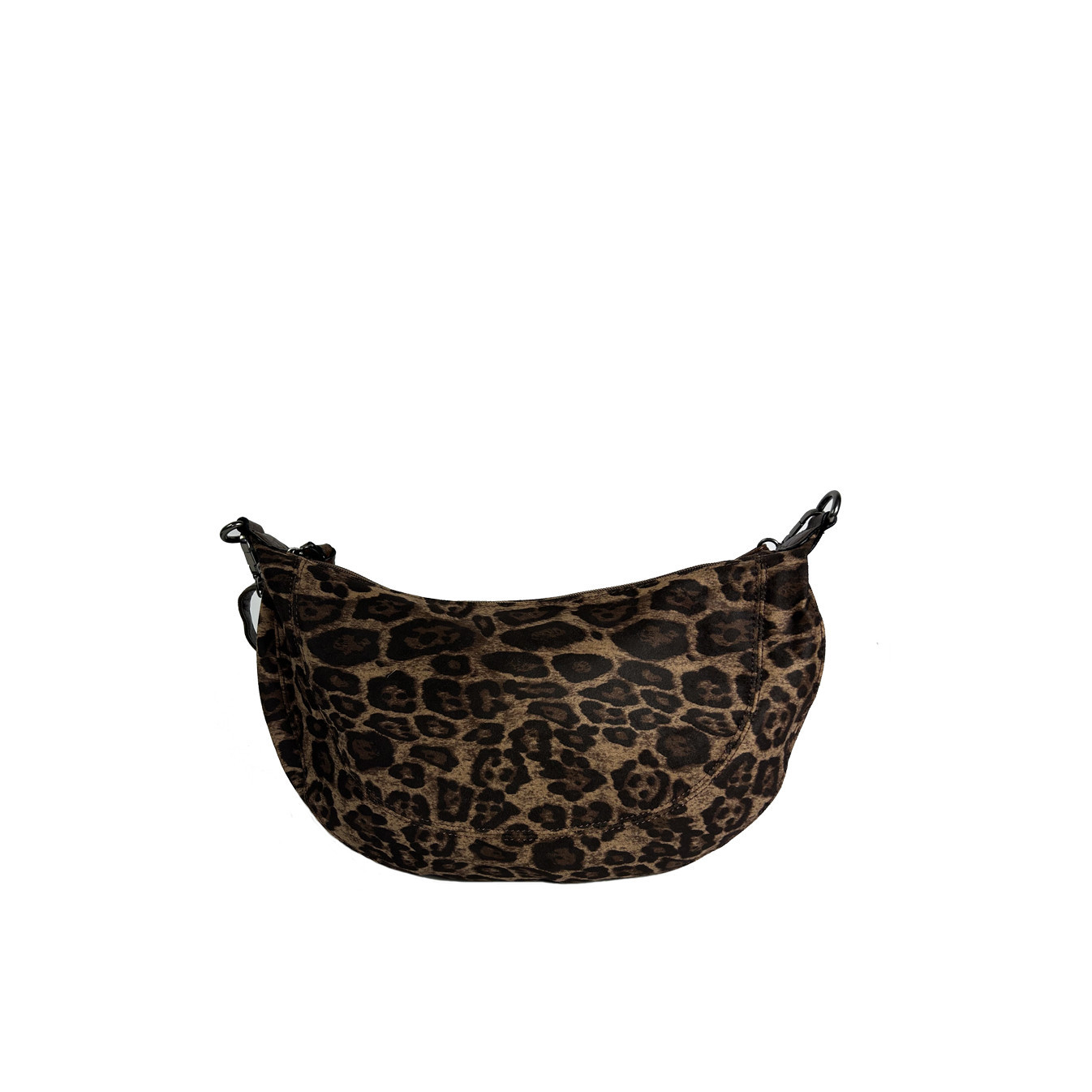 Leopard Taupe Banana Sling Bag