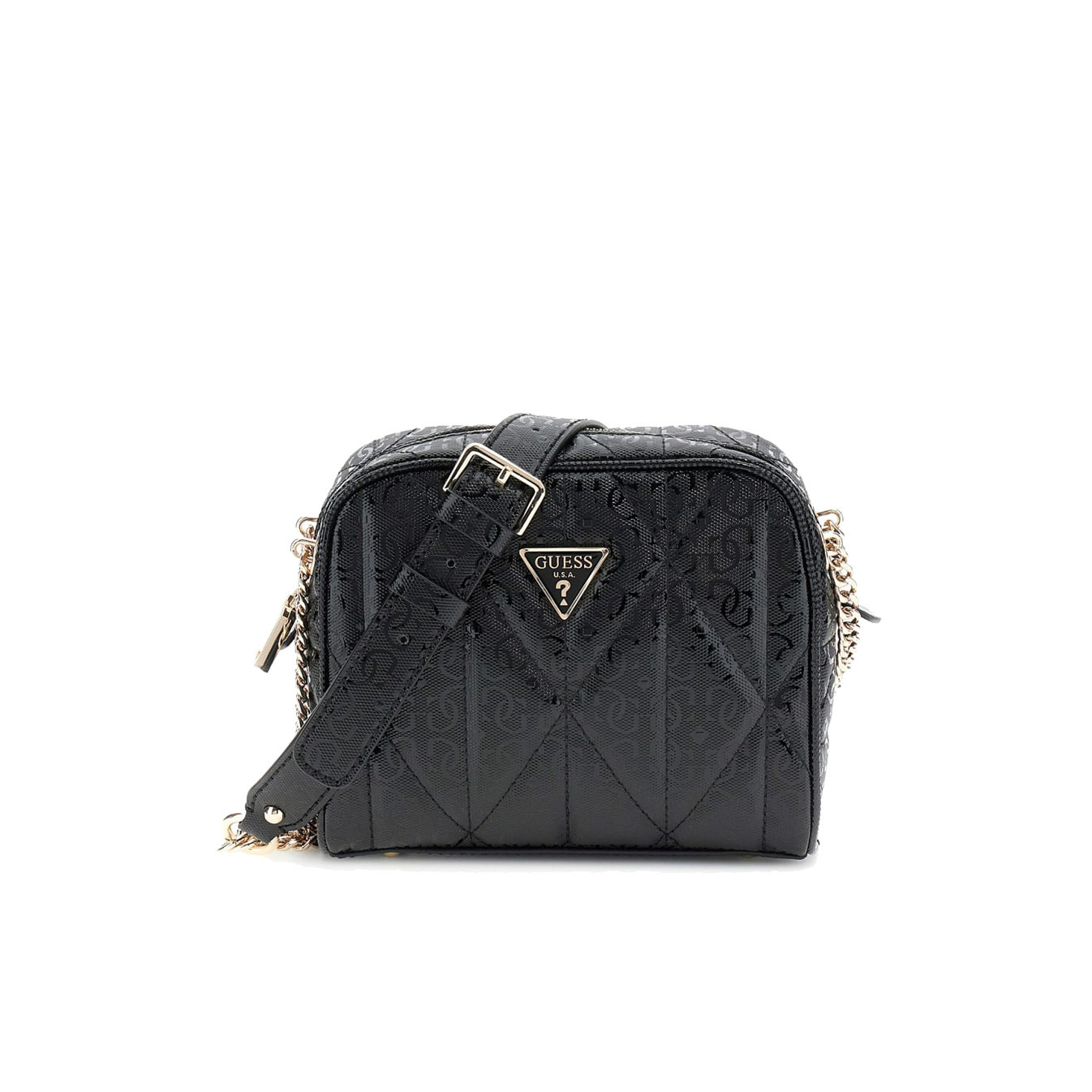 Guess Aldina Mini Sac Bandoulière Logos 4G Black