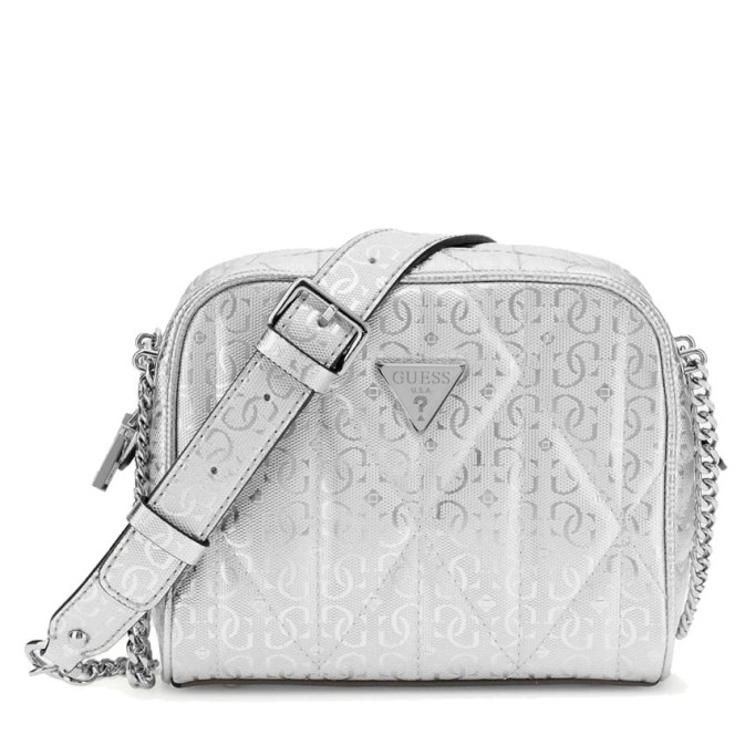 Guess Aldina Mini Shoulder Bag Logos 4G Silver