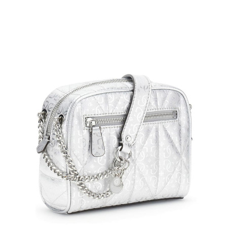 Guess Aldina Mini Shoulder Bag Logos 4G Silver