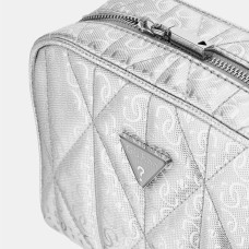 Guess Aldina Mini Shoulder Bag Logos 4G Silver
