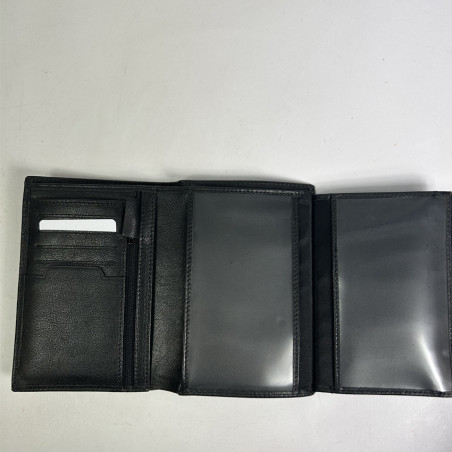 Serge Blanco Baltimore Long 3-Compartment Wallet BAL21021 Black