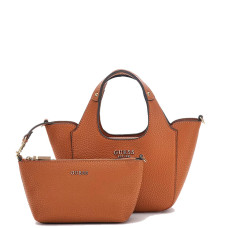 Guess Calista Mini Sac A Main Avec Pochette Caramel