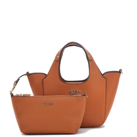 Guess Calista Mini Handbag With Pouch Caramel