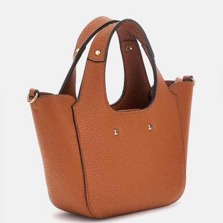Guess Calista Mini Handbag With Pouch Caramel