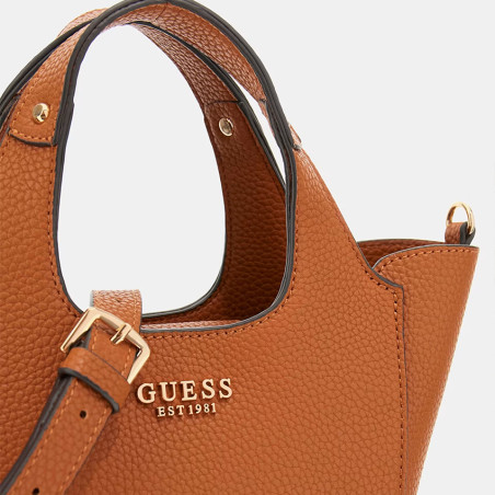 Guess Calista Mini Sac A Main Avec Pochette Caramel details