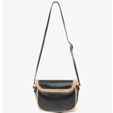 Les Petites Bombes Madeleine Crossbody Faux Fur Bag Black