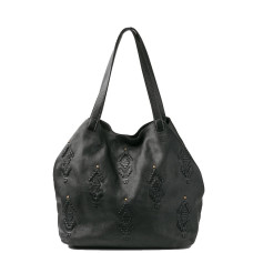 Biba Bayron Shopping Bag Tribal Patterns Black