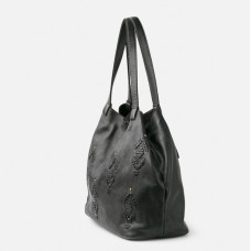 Biba Bayron Shopping Bag Tribal Patterns Black