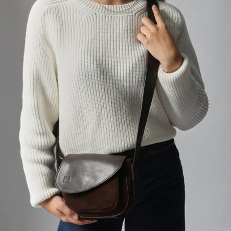 Biba Blunt Sac Porté Travers Marron Oscuro porté